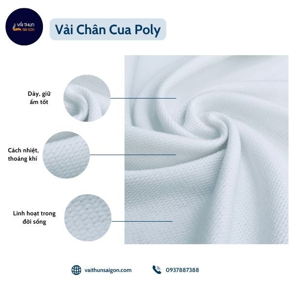 Vải Chân Cua Poly