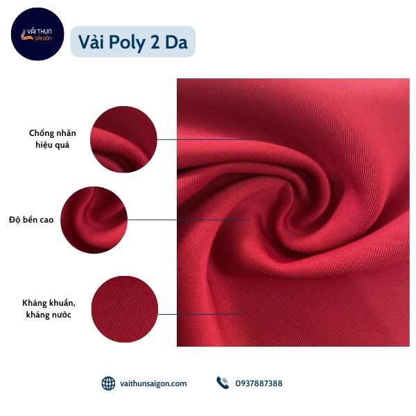 vải Poly 2 da